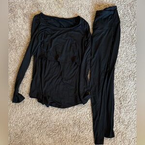 Kindred Bravely Nursing Pajamas (Medium, Black)